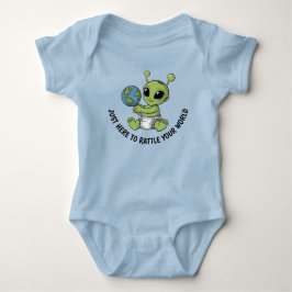 Baby-alien som håller i en skramla, bodysuit t shirt
