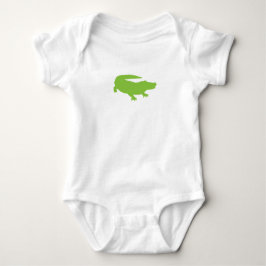 Baby Alligator Crokodile Grönt Preppy Roligt T Shirt