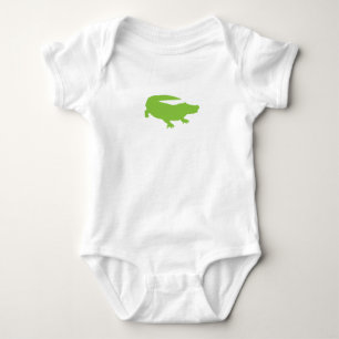 Baby Alligator Crokodile Grönt Preppy Roligt T Shirt