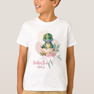 Baby Alligator Hatching Blommigt Brother T Shirt