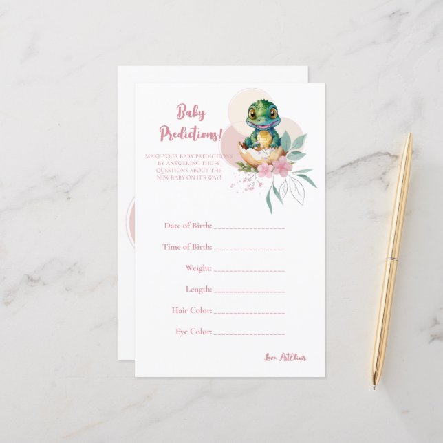 Baby Alligator Kläckning Blommig Förutsägelse Spel (Fram/Back In Situ)