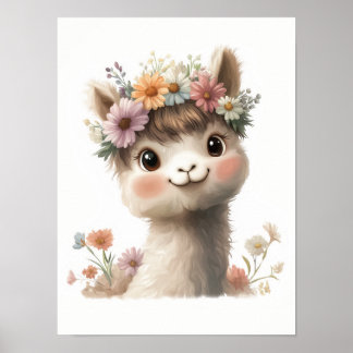 Baby Alpaca-bildsutskrift Poster
