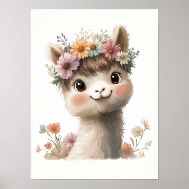 Baby Alpaca-bildsutskrift Poster (Framsidan)