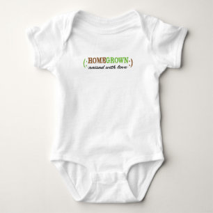 Baby American Apparel Bodydress "HomeGrown"/Grönt T Shirt