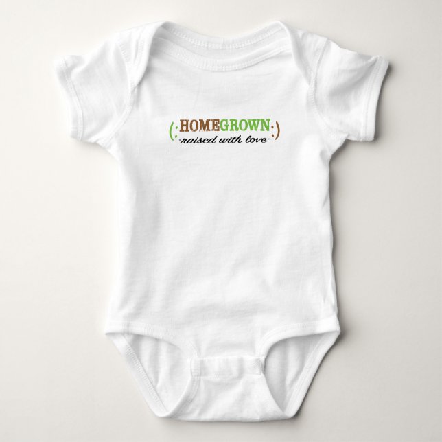 Baby American Apparel Bodydress "HomeGrown"/Grönt T Shirt (Framsida)