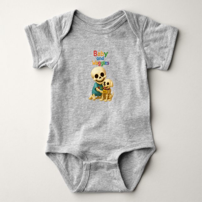 Baby and Waggles — The Boneheads  T Shirt (Framsida)