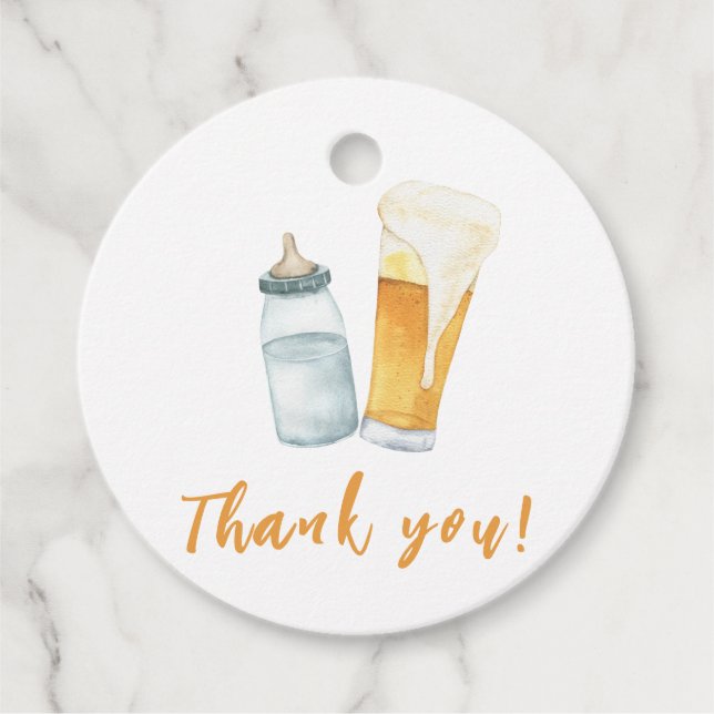 Baby andas Flaska Beer Tack Gåvor Etiketter (Framsida)