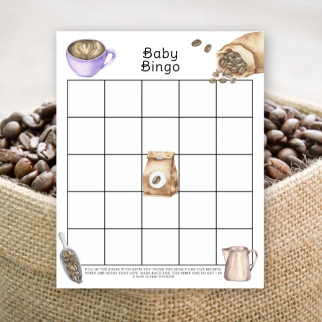 Baby andas kaffe Babyduschbingo-spel (Skapare uppladdad)