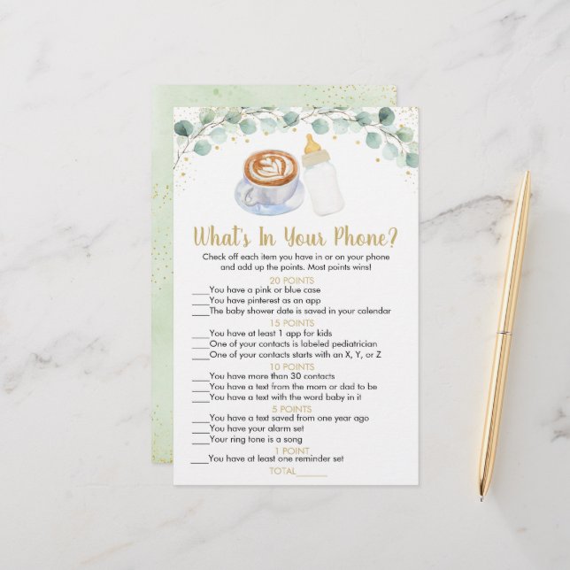 Baby andas kaffe i ditt Mobila spel (Fram/Back In Situ)