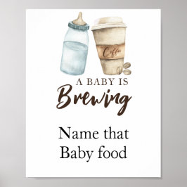 Baby andas kaffe Namn som livsmedel från baby Poster