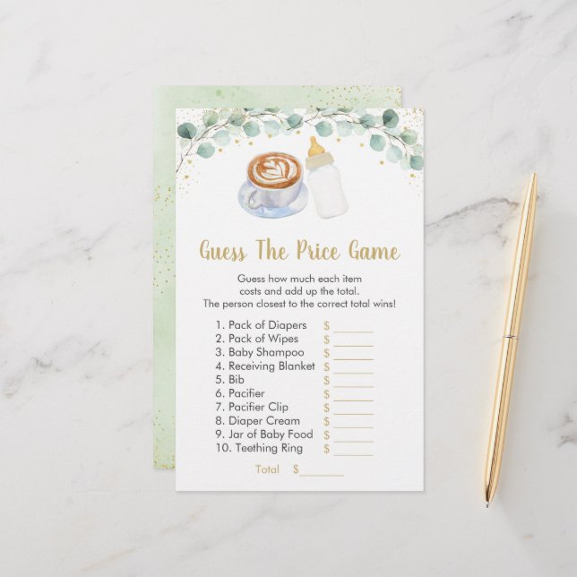 Baby andas kaffe utan att det Prisa spelet är  (Fram/Back In Situ)