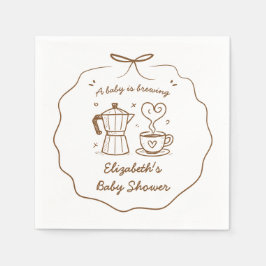Baby andas kaffebabyskor Napkin Pappersservett