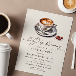 Baby andas könsuppehållande babyskor för kaffe inbjudningar