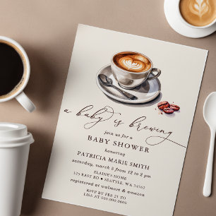 Baby andas könsuppehållande babyskor för kaffe inbjudningar