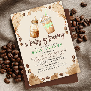 Baby andas könsuppehållande babyskor för kaffe inbjudningar