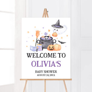 Baby andas Lila Halloween Välkommen Poster