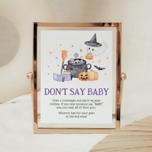 Baby andas Lila Säg inte Baby Poster