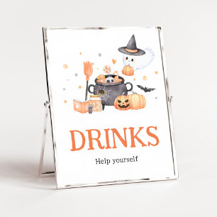 Baby andas Orange Halloween Drinks Poster