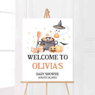 Baby andas Orange Halloween Välkommen Poster