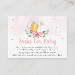 Baby andas Rosa Guld Baby Shower Bok-begäran Tilläggskort