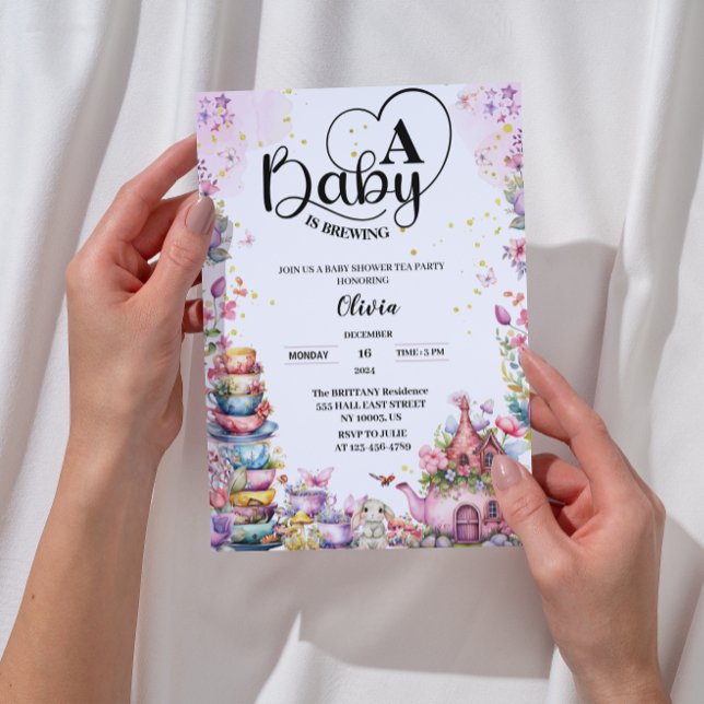 baby andas rosa guld tebabydusch för  inbjudningar (Skapare uppladdad)