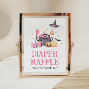 Baby andas Rosa Halloween Diaper Raffle Poster