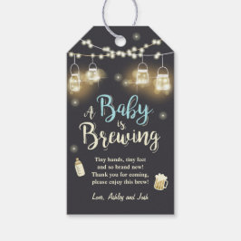 Baby andas tack till märkre Babyskare BBQ Presentetikett