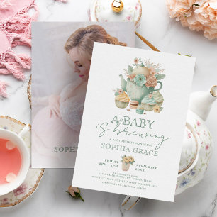 Baby andas Vintage Viktorian Baby Shower Inbjudningar