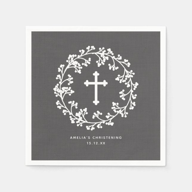 Baby-andefrand Christening Pappersservett (Framsidan)