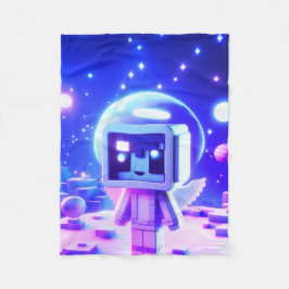 Baby Angel Astronaut i rymden på en varm Fleecefilt