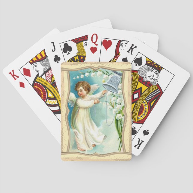 Baby Angel med blå bell Casinokort (Baksidan)
