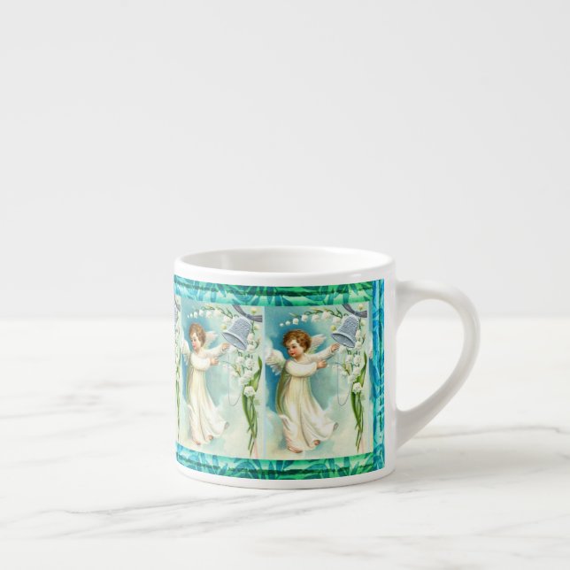 Baby Angel med blå bell Espressomugg (Höger)