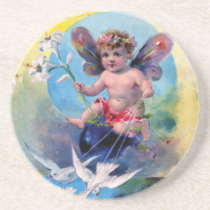 BABY ÄNGEL MED DUVOR UNDERLÄGG