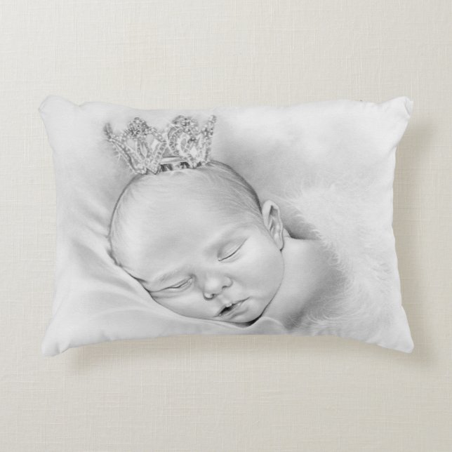 Baby Angel Princess Sleeping PILLOW Prydnadskudde (Framsidan)