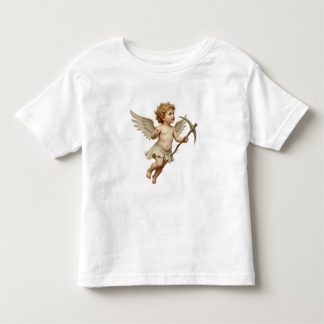 Baby Angel With Scythe For Toddlers T Shirt (Framsida)