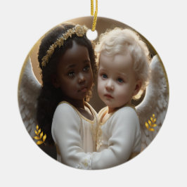 Baby Änglar Julgransprydnad Keramik