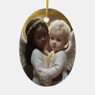 Baby Änglar Julgransprydnad Keramik