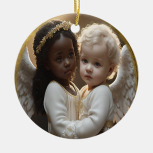 Baby Änglar Julgransprydnad Keramik