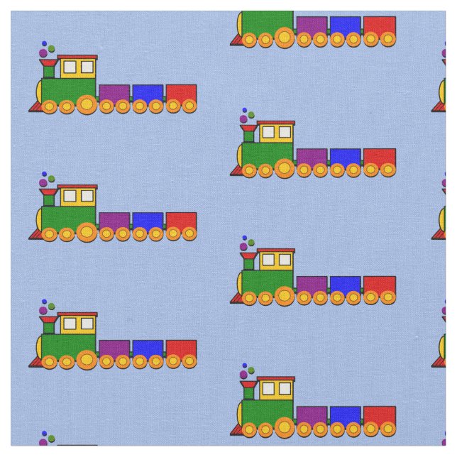 Baby ångmotor, Tåg, blå Tyg (Närbild)