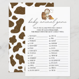 Baby Animal Game Little Cowboy Rustik Western