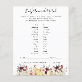 Baby Animal Match | Baby Shower Lek