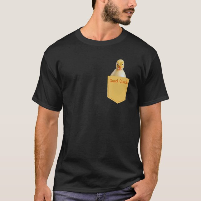 Baby Anka i Pocket Cute Duckling T Shirt (Framsida)