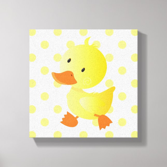 Baby Anka Polka dots Nursery Art Canvastryck (Framsida)