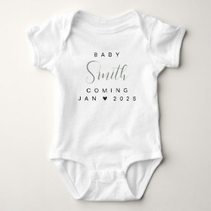 Baby annons Reveal Namn Surname Family T Shirt