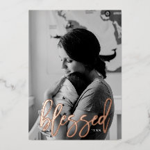 Baby-annonseringsfolie Velsignad Högtidskort