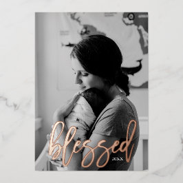 Baby-annonseringsfolie Velsignad Högtidskort