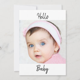 Baby annonsfoto x2 Modern Chic Inbjudningar