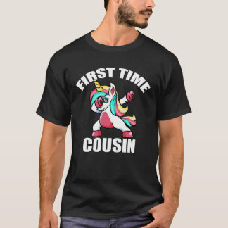 Baby Announcemen  Dabbing Unicorn 1st Time Cousin T Shirt