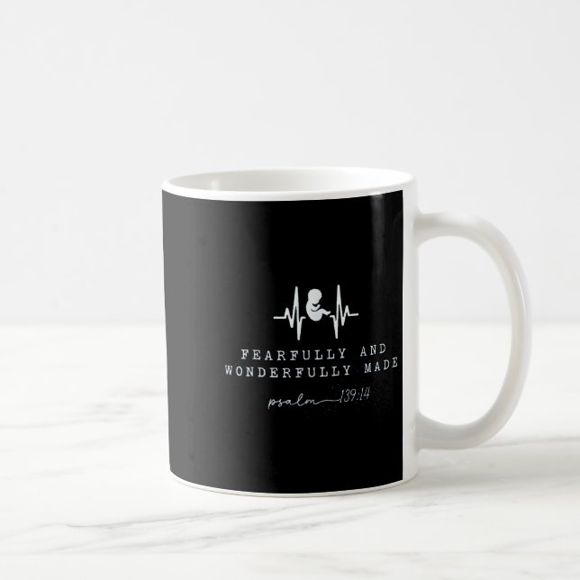 Baby Announcement Fearfully And Wonderfully Made,  Kaffemugg (Höger)