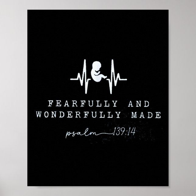 Baby Announcement Fearfully And Wonderfully Made,  Poster (Framsidan)